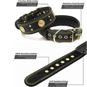 Luxury Leather <b>Braided</b> Dogs pet Collars providing comfort strength and fashionable everyday wear for sale in low price - Product Image 6