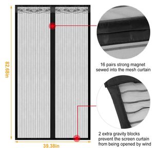 Self-Adhesive Magnetic <b>Mesh</b> Door Curtain 39x82 Hands-Free Fly <b>Mesh</b> <b>Screen</b> Anti-Mosquito Bugs Window <b>Screen</b> - Product Image 6