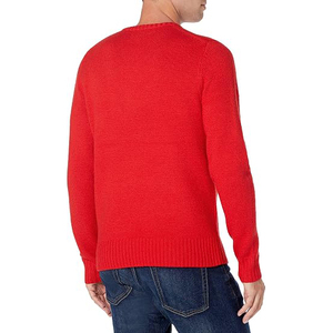 Pull classique anti-boulochage pour homme, col rond, en viscose/coton, tricot doux, essentiel pour l'hiver, décontracté, avec logo frontal - Product Image 2
