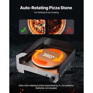 Forno Elettrico Rotante Portatile per Pizza a Gas Propano da 16 Pollici con Pietra Refrattaria Rinforzata per Facile Trasporto - Product Image 4