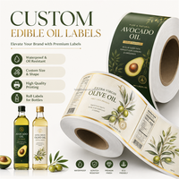 Étiquettes personnalisées pour huiles comestibles, autocollantes, résistantes à l'eau et à l'huile, pour l'emballage des bouteilles d'huile de tournesol et de noix de coco