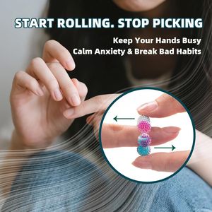 10 Pack Spiky Sensory <b>Rings</b> Quiet Acupressure Finger Massager for Adults and Teens <b>Fidget</b> Spinners for Anxiety Relief - Product Image 2