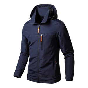 Professional Manufacturing Men's Windbreaker Softshell Jacket Good Quality <b>Canvas</b> Fabric with All-Type Pockets for Climbing - Product Image 4