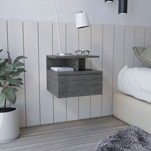 Adele nightstand ลอยน้ำได้พร้อมลิ้นชักและชั้นวางสำหรับเปิด - Product Image 1