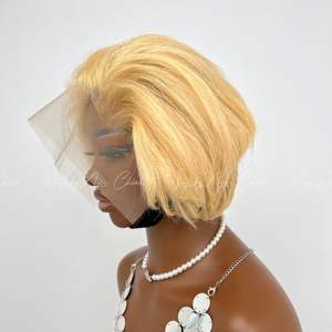 Perruque blonde à dentelle frontale, cheveux vierges vietnamiens, aspect naturel, prix d'usine - Product Image 3