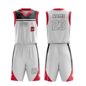 Maillot de basket-ball en polyester à col en V, séchage rapide, toutes saisons, nouveau style, le plus vendu, vente en gros, dernière collection - Product Image 1