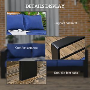 Divano da Esterno in Rattan Sintetico con Cuscini Lavabili per un Elegante Arredo Patio - Product Image 6