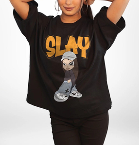 Ropa de Mujer, Camisetas 100% Algodón, 240 GSM, Estampado Gráfico DTF, Venta al Por Mayor, Fabricación OEM, Cuello Redondo, Hombros Caídos, Talla Grande - Product Image 5