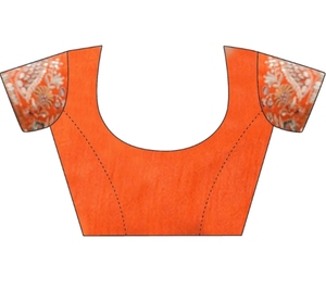 Sari en Georgette de Rayonne KV Traditionnel Imprimé Brodé Réversible Infroissable pour Fête - Product Image 6