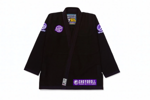 Kimono de BJJ Negro, Regular, 450 GSM, Algodón, Unisex para Adultos, Ligero, Duradero, Ropa Profesional de Artes Marciales, Sublimación/Bordado - Product Image 1