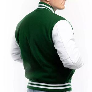 Chaquetas Versity de talla grande para hombre, venta al por mayor, chaquetas Varsiti en blanco, logotipo personalizado, letra lisa, chaqueta universitaria para hombre - Product Image 2