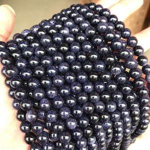 Perles de pierre de grès bleu foncé rondes, certifiées IGI, 2mm 3mm 4mm 6mm 8mm 10mm 12mm 15mm, brin de 15 pouces, pour la fabrication de bijoux, provenant du Rajasthan - Product Image 4