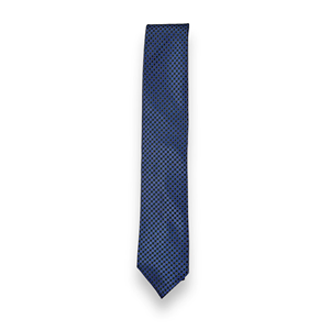 Cravate en Soie 100% Bleu Royal à Motifs Géométriques, Accessoire de Luxe pour Homme, Idéale pour Affaires, Mariages et Fêtes, Écologique et de Qualité Supérieure - Product Image 1