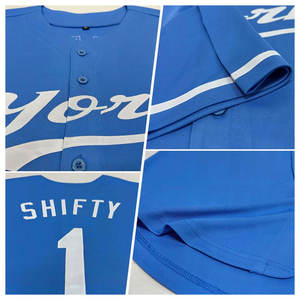 เสื้อเบสบอลแบบมีหมายเลขและชื่อสั่งทำได้  สำหรับทุกเพศ  ผ้าโพลีเอสเตอร์ระบายอากาศดี  ติดกระดุมด้านหน้า  เสื้อทีม - Product Image 6