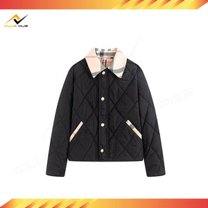 Chaqueta de mujer estilo retro con bloques de color, transpirable, de tejido holgado, con solapa, abrigo informal de corte holgado con cuello de solapa. - Product Image 4