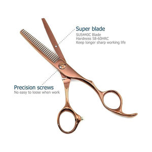 Ciseaux de coiffure 6'' en acier inoxydable JP, ensemble de ciseaux de barbier professionnels pour la coupe de cheveux, avec sac inclus - Product Image 3