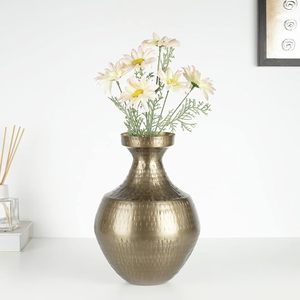 Jarrón de Hierro Forjado a Mano de Lujo, Jarrón Decorativo de Metal para Sala de Estar, Dormitorio, Mesa de Comedor, Oficina, Estante, Centro de Mesa, Hogar - Product Image 4