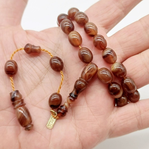 Rosario Musulmán de Resina Ecológica Hecho a Mano, 33 Cuentas, Joyería Islámica Tasbih, 10mm, Turquesa Colorido - Product Image 3
