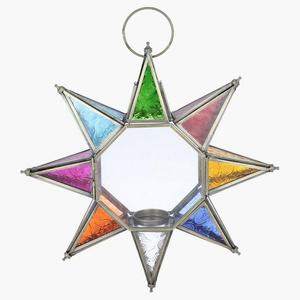 Colorful Star Metal <b>Lanterns</b> Hanging <b>Candle</b> Holders Christmas Home Decoration Iron Craft Decorative Lights - Product Image 5
