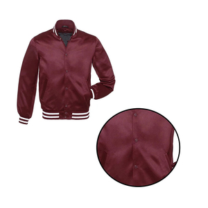 Hot Sale <b>Men</b> Satin <b>Jacket</b> Custom Fashion <b>Lightweight</b> <b>Jacket</b> <b>Lightweight</b> Smooth Material Casual Streetwear Ribbed Collar <b>Jacket</b> - Product Image 6