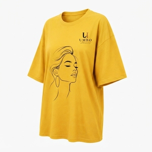 เสื้อยืดโอเวอร์ไซส์พรีเมียมสำหรับผู้หญิง คุณภาพสูง ผลิตจากผ้าฝ้ายลำลอง พร้อมบริการสกรีนโลโก้ตามสั่ง บริการ OEM ขนาดตามสั่ง รับผลิตแบรนด์ส่วนตัว - Product Image 1
