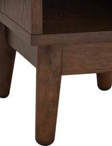 <b>Mid</b>-<b>Century</b> Modern Open Wood Side <b>Table</b> and Tapered Solid Wood Legs for Home Furniture - Product Image 4