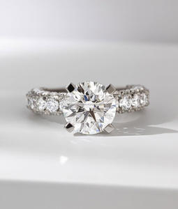 Fournisseur de bijoux fins femmes fiançailles cadeaux de luxe CVDDiamond 10K or massif F VVS-VS carats tout coupe laboratoire cultivé bague en diamant meilleur - Product Image 2