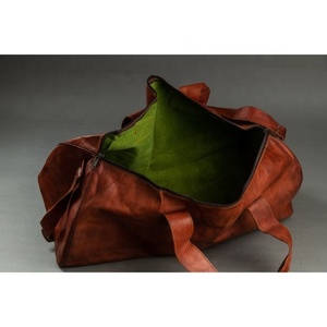 Bolsa de lona grande de diseñador personalizado de fabricante, bolsa de lona de viaje de cuero genuino de grano completo para hombres, bolsas de noche de fin de semana de lujo - Product Image 4