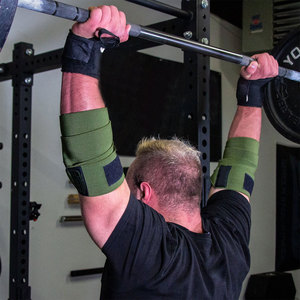 Customizable Neoprene Power Lifting Bodybuilding <b>Arm</b> Wrap Brace Strap Elastic Elbow <b>Sleeves</b> Bandage <b>Compression</b> Support Non-Slip - Product Image 2