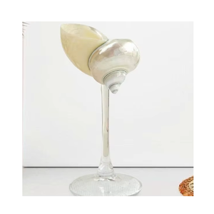 Verres décoratifs en coquillages naturels faits à la main, style côtier, vente en gros - Product Image 1
