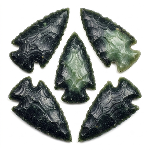Puntas de flecha de piedra, cristal de serpentina verde natural, puntas de flecha de jaspe elegante curativas, cristal para mayoristas de piedras preciosas - Product Image 5
