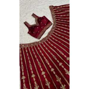 Robe de soirée à porter Lehenga avec séquence Dori & Zari Work - Product Image 3