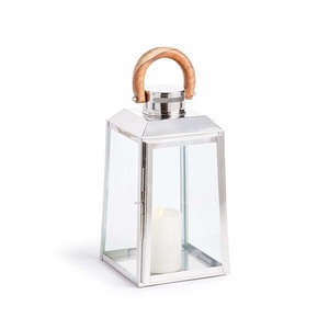 Modern Luxury Hanging Home Decor Stainless Steel Metal Candle <b>Lantern</b> With <b>Silver</b> Color Finished for Christmas - Product Image 1