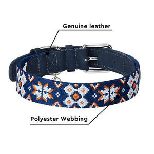 ปลอกคอสุนัขแบบกำหนดขนาดเองได้ตามความต้องการของ OEM ทนทาน สวมใส่สบาย แห้งเร็ว คุณภาพสูง ลายเรียบ หนังแท้ - Product Image 3