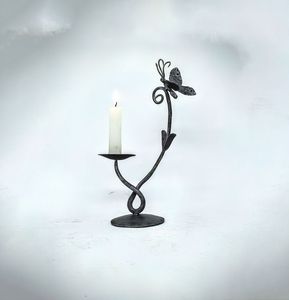 Iron <b>Candlestick</b> Holder With Spiral Design <b>Black</b> Metal Candle Holder For Home Decoration Heat Resistant - Product Image 4