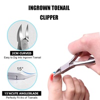 Ensemble de coupe-ongles en acier inoxydable OEM, outils de pédicure professionnels, coupe-ongles incarnés, outil de toilettage, Podiatrist, pince à ongles