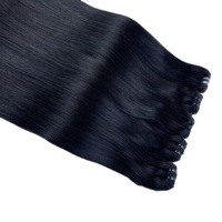 Cheveux humains vierges de luxe 100% vietnamiens, style ondulé naturel, vente en gros, trame double tissée à la machine, lot Thanh Hair 100g, toutes catégories