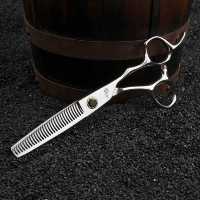 Ciseaux de coiffure professionnels pour salon de coiffure, ensemble de ciseaux de coupe pour effilage et coupe droite