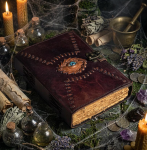 Réplica del Libro de Hechizos de Winifred Sanderson, Grimoire de las Sombras, Diario de Cuero Hecho a Mano, Decoración de Halloween - Product Image 1