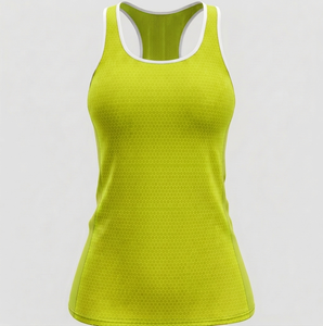 Camiseta sin mangas transpirable para mujer, ecológica, de moda, de color liso, de secado rápido y ligera, al por mayor. - Product Image 4