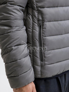 Blouson matelassé à capuche personnalisé pour homme, imperméable et coupe-vent, en duvet de canard, style universitaire, streetwear, vêtement d'extérieur pour moto - Product Image 6