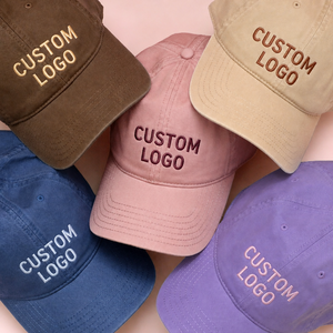 Customized Unisex <b>Canvas</b> Baseball Cap Mesh Hip-Hop Visor Washed Bucket Hat Solid Color Embroidery Adjustable Six Panel Casual - Product Image 4