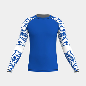 Custom Eco-Friendly Unisex Long Sleeve MMA BJJ Rash Guard Active Wear | <b>Professional</b> Compression Sportswear Spandex/Polyester - Product Image 2