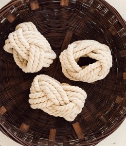 Anneaux de serviette en corde, Anneaux de serviette nautiques, Porte-serviettes, Anneaux de serviette neutres, Décoration nautique - Product Image 2