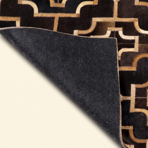 Alfombra de Lana Tejida a Mano Negra y Marrón Noir Keylink, Moderna, Geométrica, Antideslizante, Ecológica, para Sala de Estar, Dormitorio, Hotel - Product Image 6