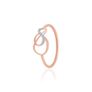 Bague exclusive en diamant naturel de 0,04 carat, taille brillant rond, couleur HI, clarté VS SI, or rose, bijoux fins, fiançailles, mariage - Product Image 3