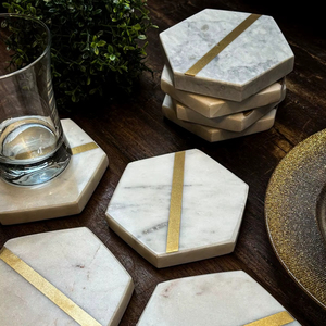 Custom Natural Round Square Hexagon Marble Wood Coaster Cute Wooden Wine Beer Coffee Tea <b>Cup</b> Coaster <b>Mat</b> By Handmade Collection - Product Image 1