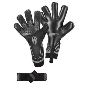 Gants de gardien de but de football personnalisés professionnels, contact de la paume avant en latex, dos en silicone injecté, coupe hybride en caoutchouc, T-Tab - Product Image 2