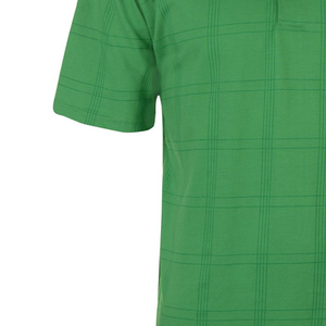 Chemise tricotée unie pour homme à manches courtes, respirante, décontractée, avec logo imprimé numériquement sur le devant - Product Image 4