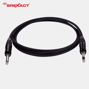 Cable de Audio para Guitarra SREXACT de 1M, Negro, con Conector Mono, Conectores de Aleación de Zinc Niquelados - Product Image 1
